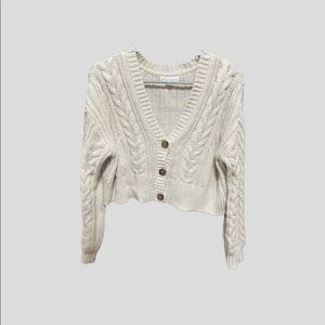 cream crop sweater
